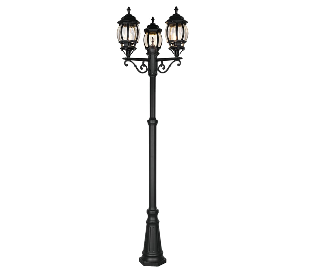 Lampadaire 3xE27 noir mat