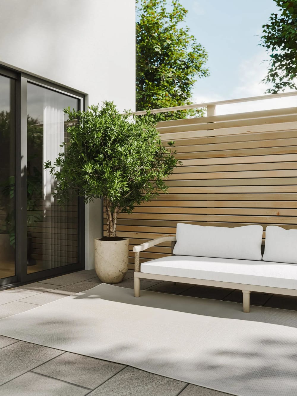In- & Outdoor-Teppich weiß 160x230 - Maisons Du Monde