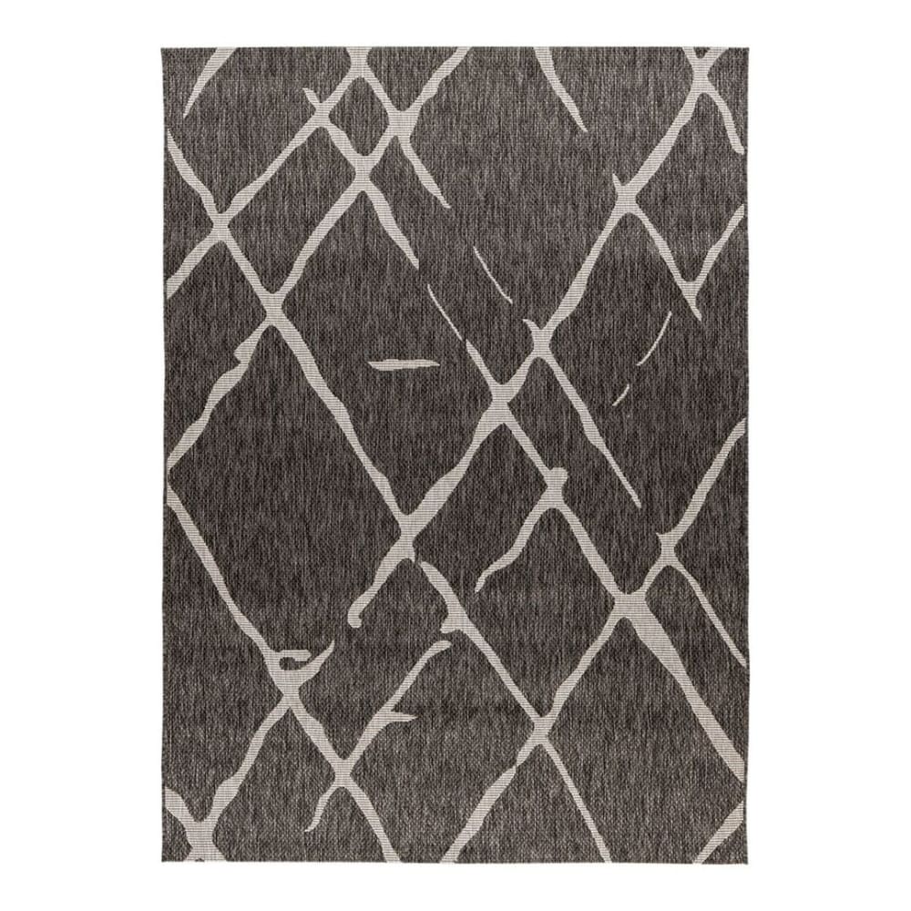 Tapis  design en polypropylène gris 120x170