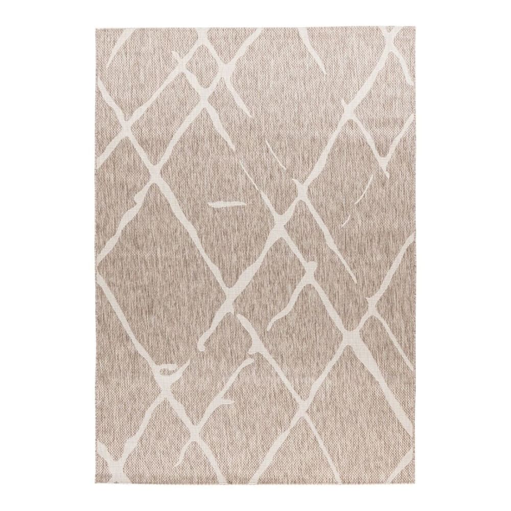 Tapis  design en polypropylène taupe 120x170