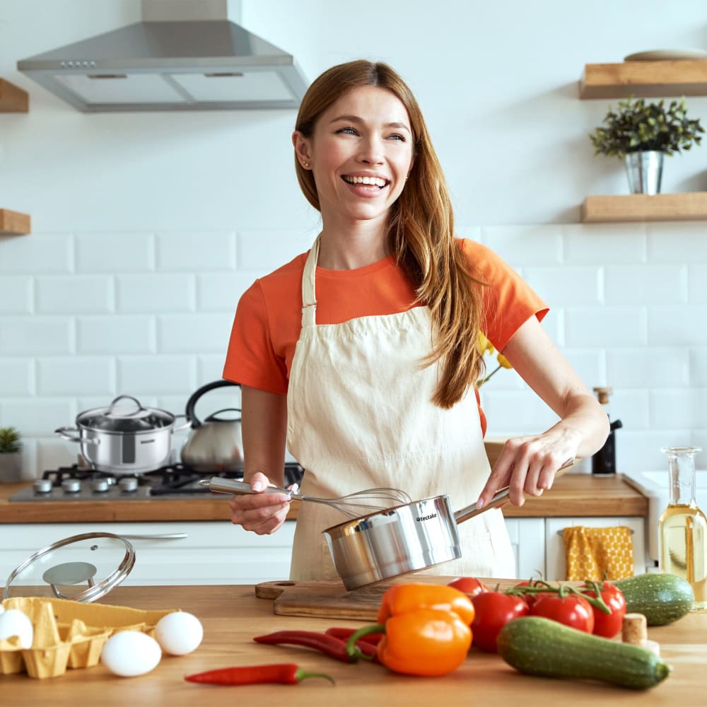 Batterie de casseroles 9 pièces compatible induction avec poignées