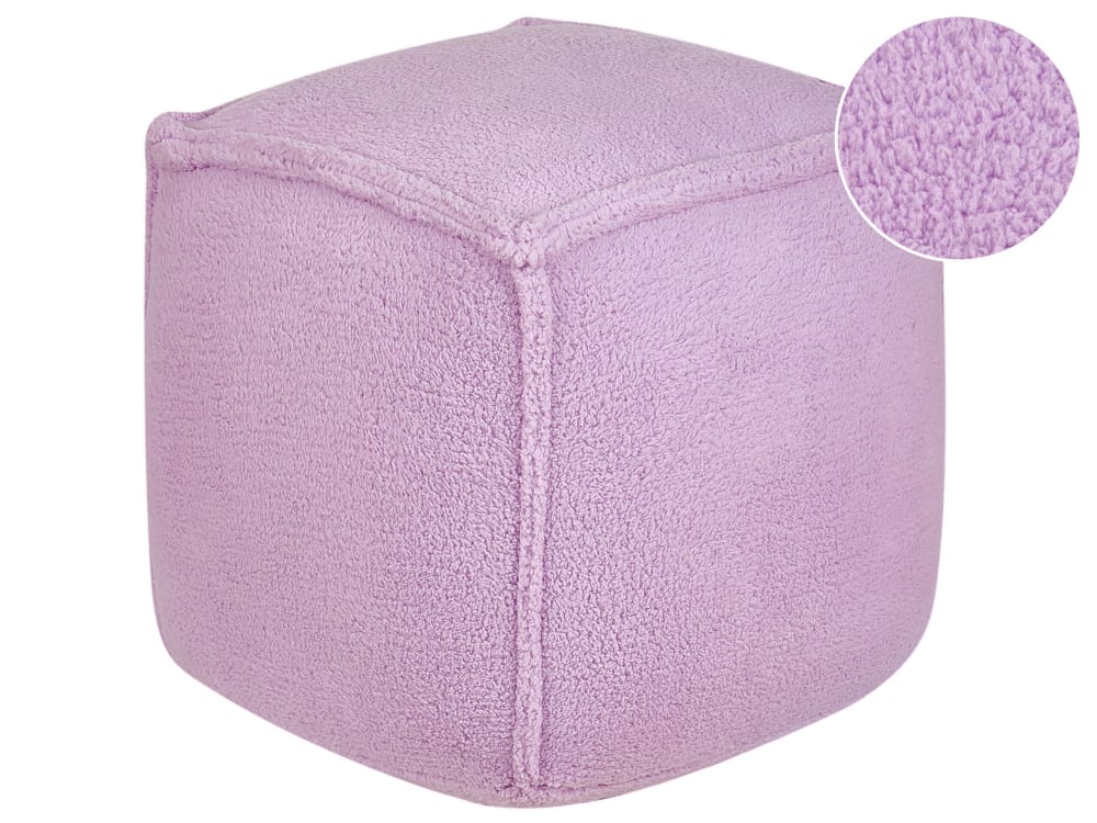 Pouf en tissu violet 40x40cm Pouf en tissu violet 40x40cm