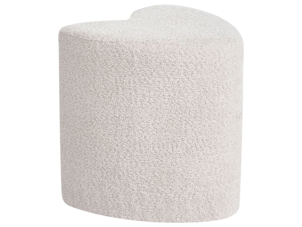 pouf en tissu beige 40x44cm