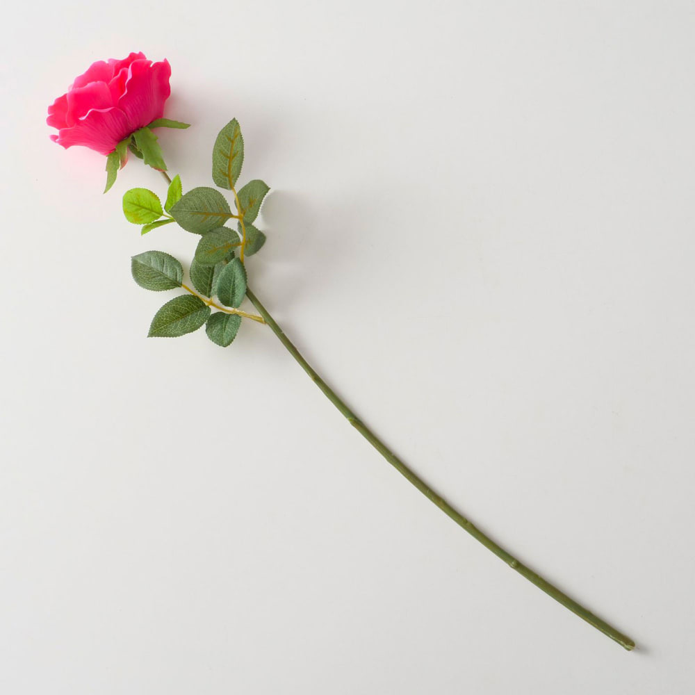 Rose fleur artificielle 11x11x59cm - image 3