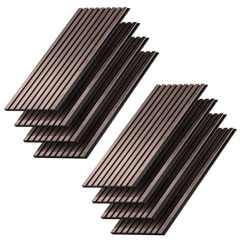 Panneau acoustique 8 pièces noyer/marron 120x40cm Panneau acoustique 8 pièces noyer/marron 120x40cm
