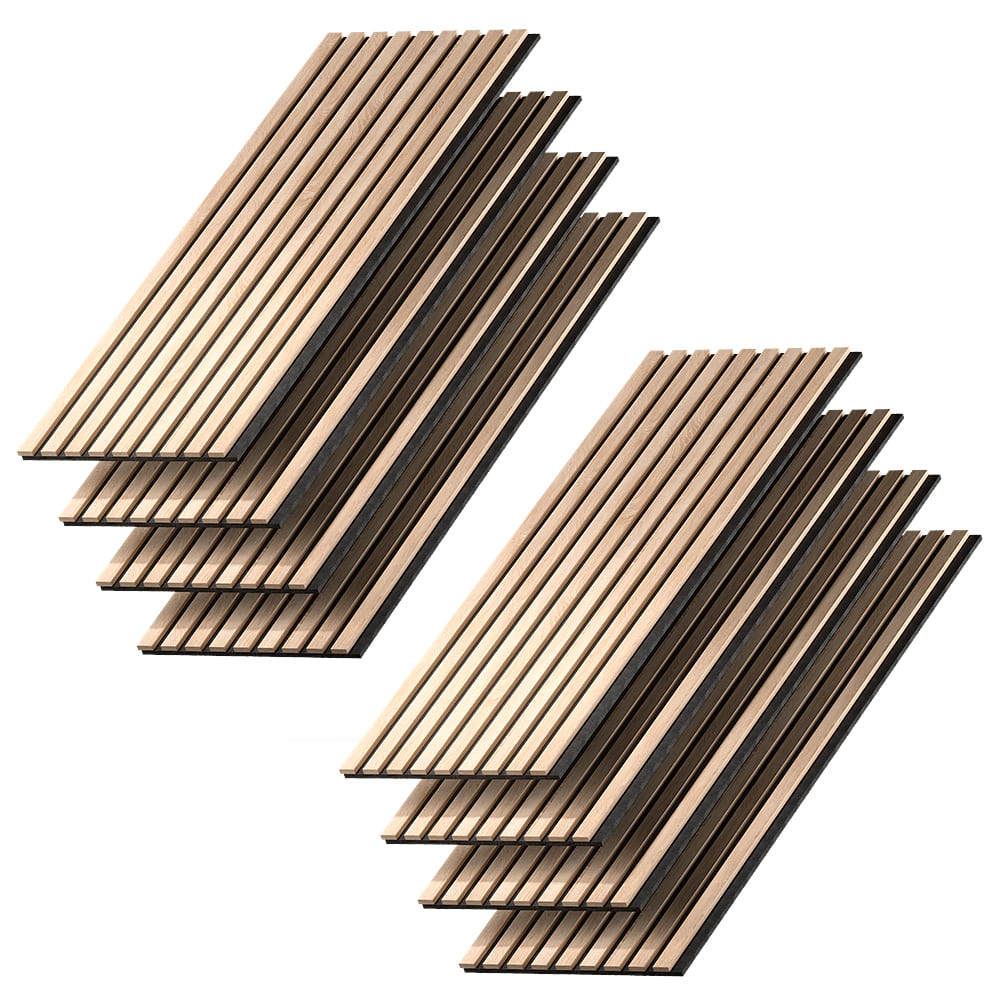 Panneau acoustique 8 pièces chêne 120x40cm Panneau acoustique 8 pièces chêne 120x40cm
