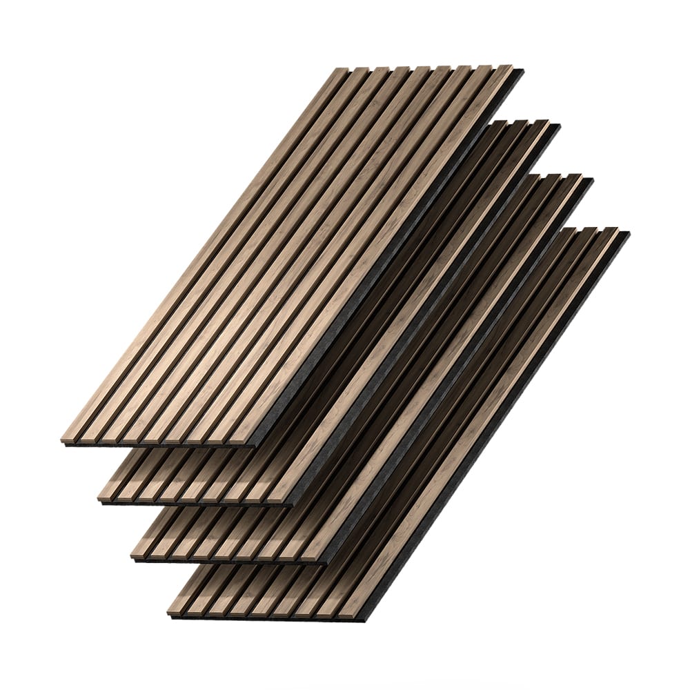 Panneau acoustique 4 pièces noyer 120x40cm Panneau acoustique 4 pièces noyer 120x40cm