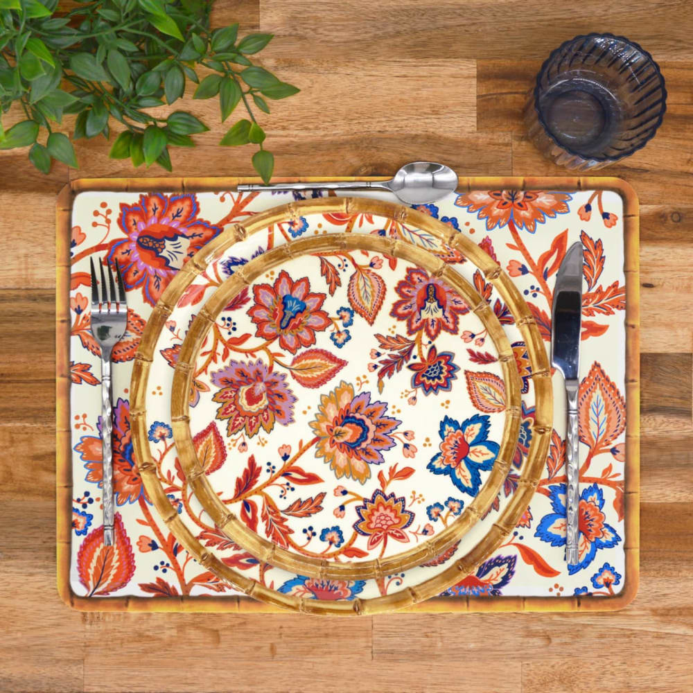Set de table rectangulaire - lot de 6 - Jaïpur - 40 x 30 cm - Maisons du Monde