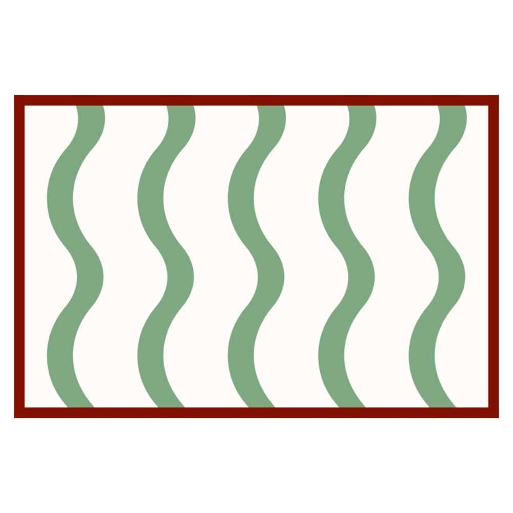 Lot de 4 - set de table en vinyle vert motif graphique 30x50 cm Lot de 4 - set de table en vinyle vert motif graphique 30x50 cm