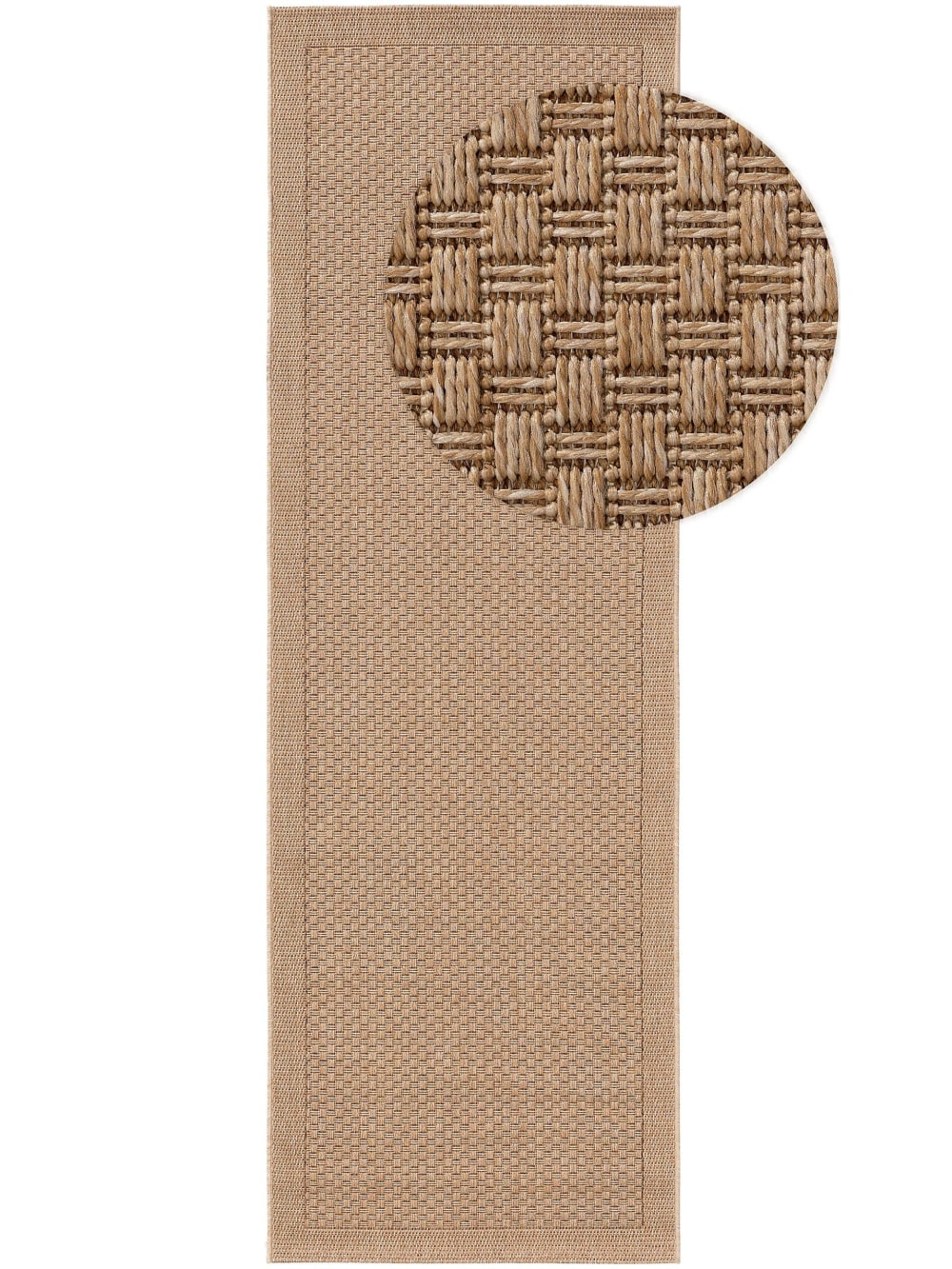 Tapis de couloir extérieur & intérieur beige 80x240