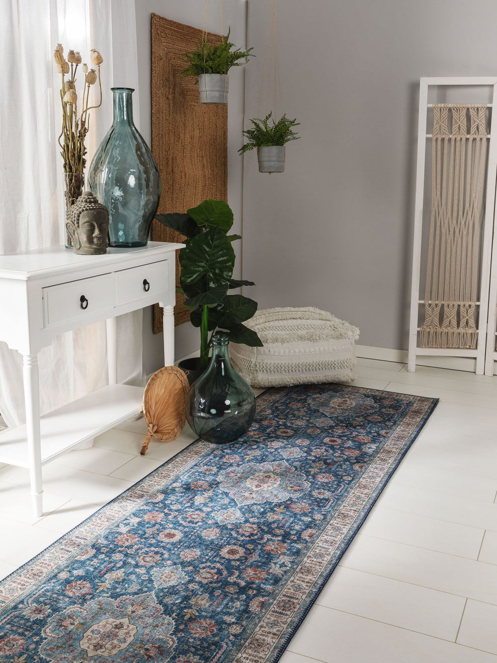 Tapis de couloir bleu 80x240 — vue 3