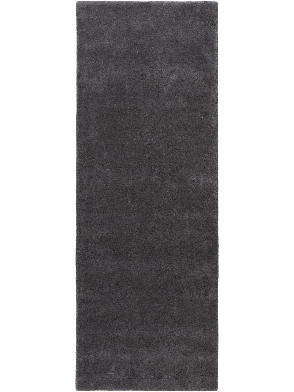 Tapis de couloir en laine anthracite 80x250
