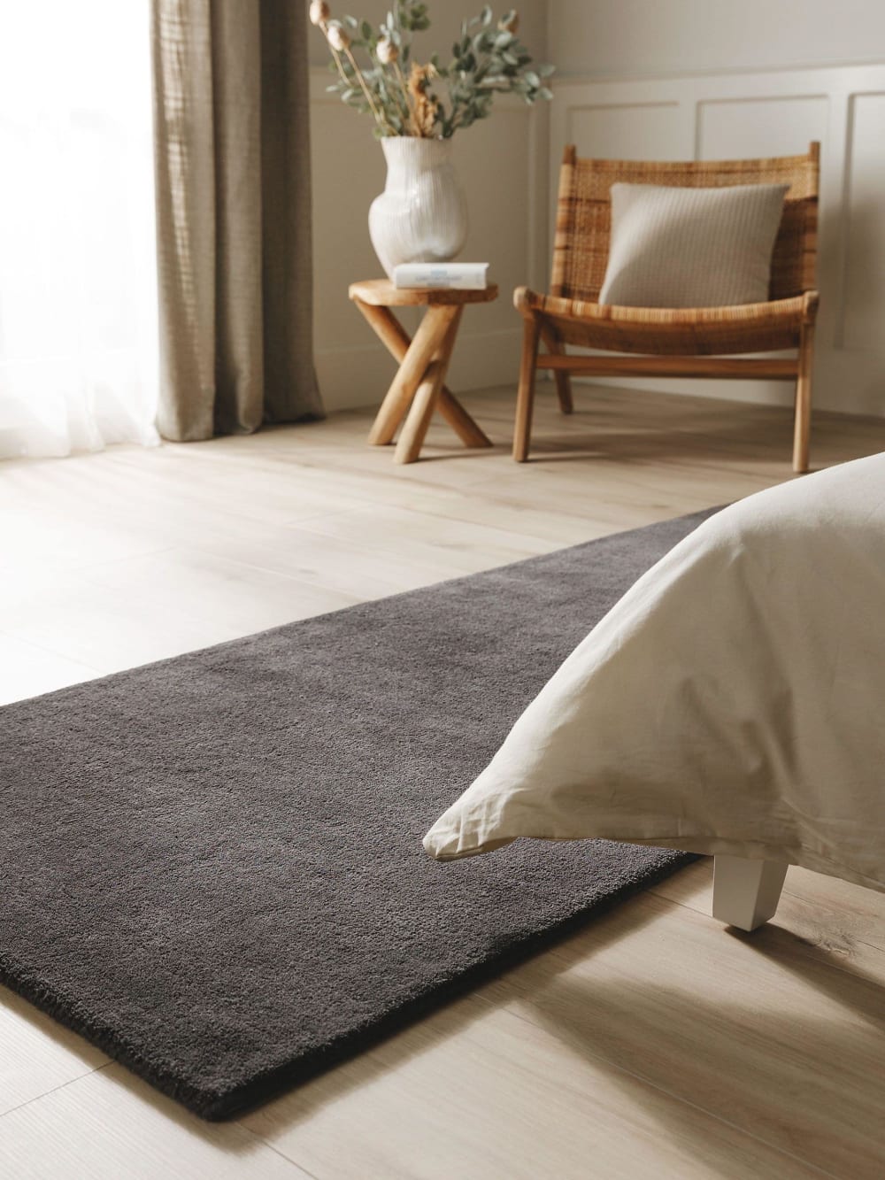Tapis de couloir en laine anthracite 80x250 — vue 4
