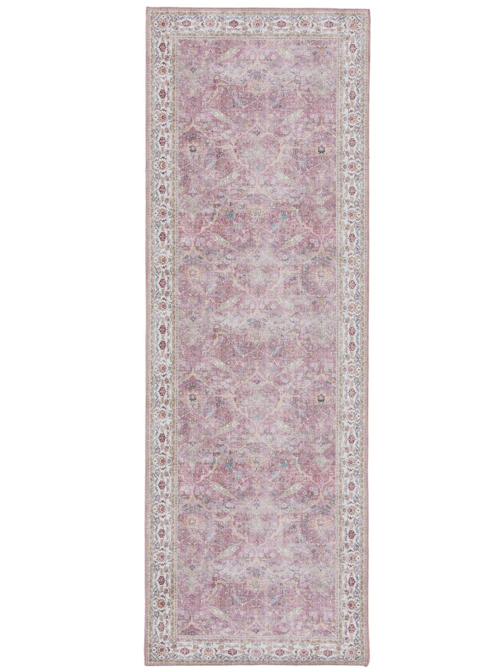 Tapis de couloir rose
