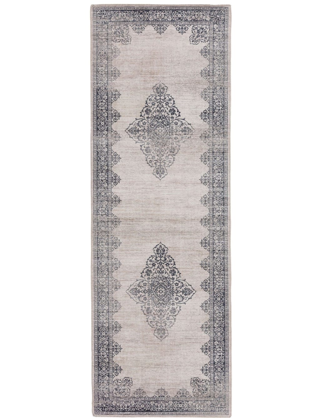 Tapis de couloir gris 80x240