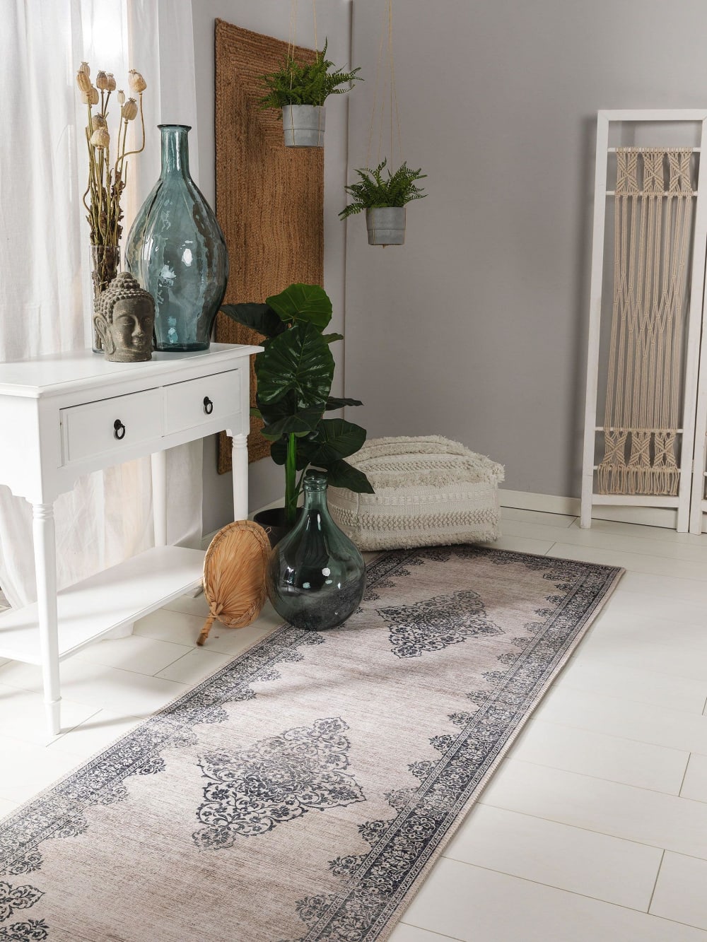 Tapis de couloir gris 80x240 — vue 3