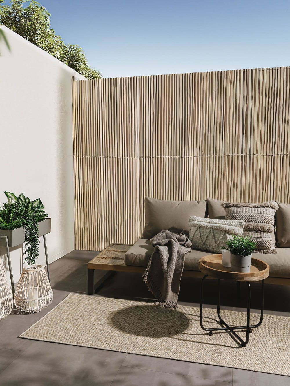 Tapis de couloir extérieur & intérieur taupe 80x250 — vue 3