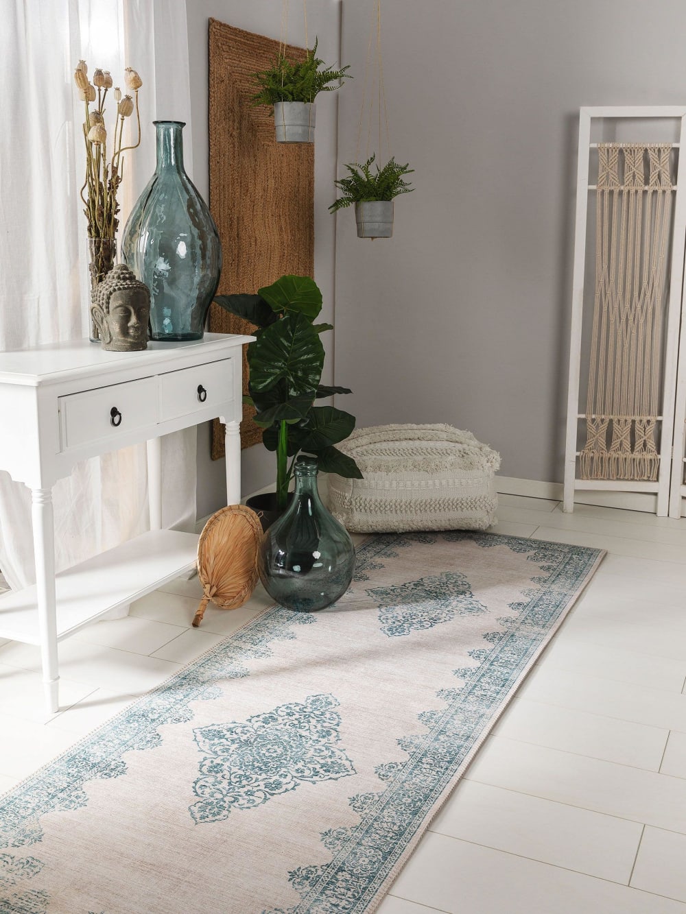 Tapis de couloir turquoise 80x240 — vue 3