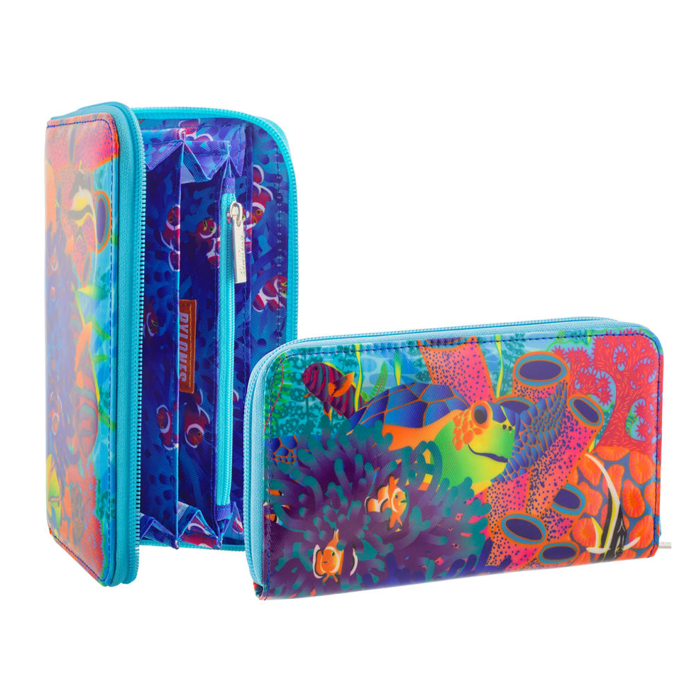 Billetero  azul nailon  19 x 0 x 11 cm