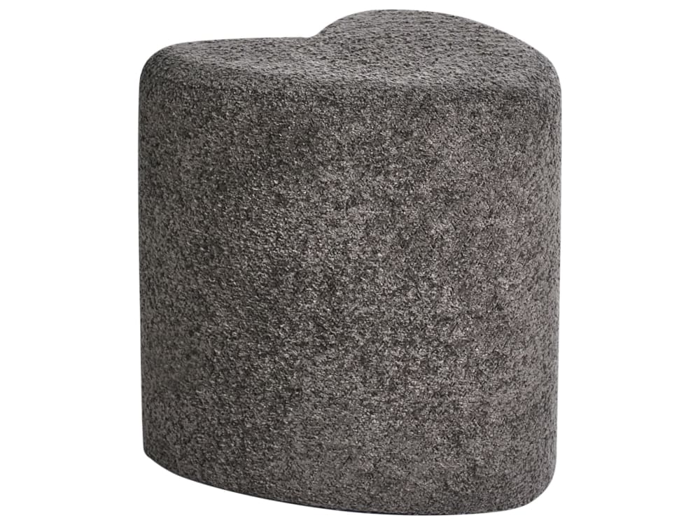 pouf en tissu gris 40x44cm