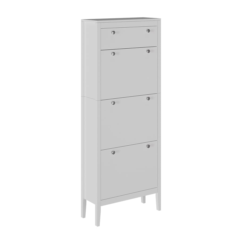 Armoire à chaussures , 3 compartiments Blanc 60x153cm