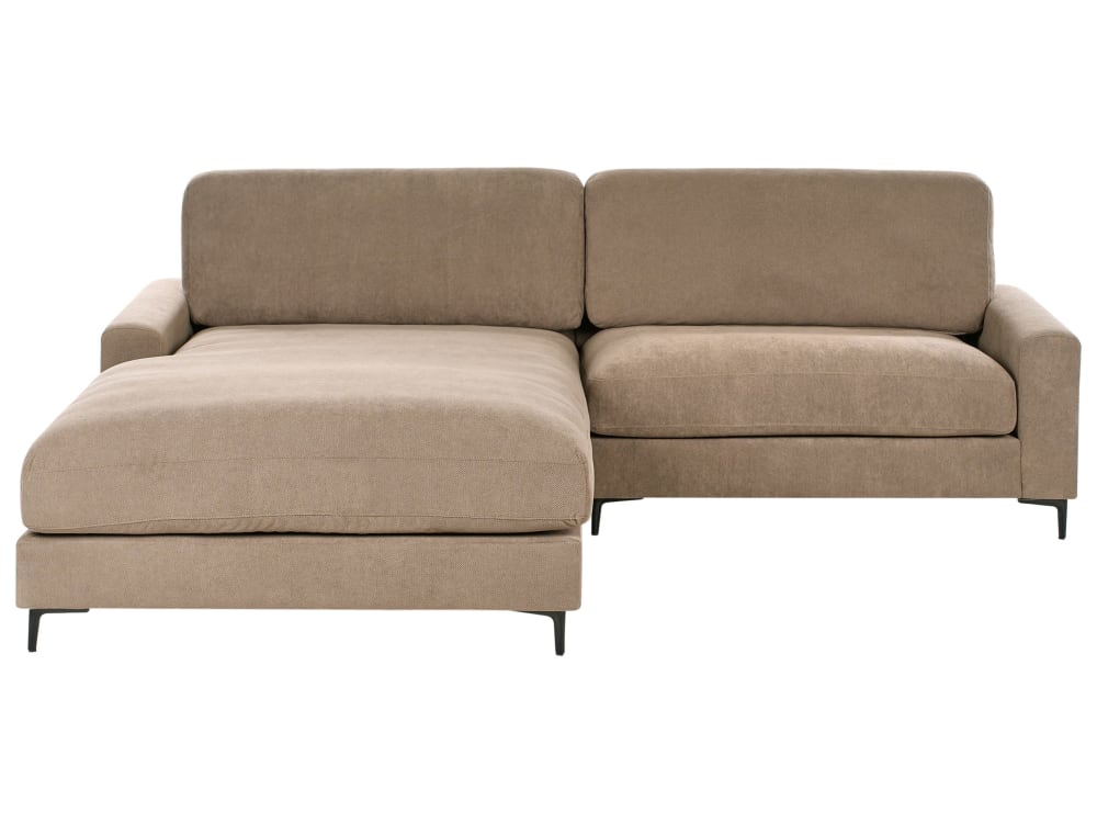 Canapé 3 places 3 personnes en tissu marron