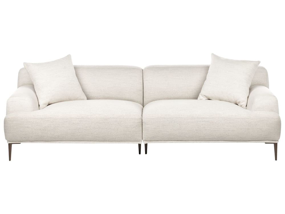 Canapé 3 places 3 personnes en tissu beige Canapé 3 places 3 personnes en tissu beige