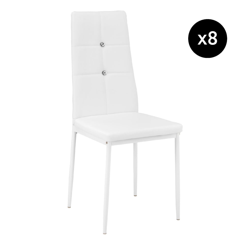 Lot de 8 chaises avec