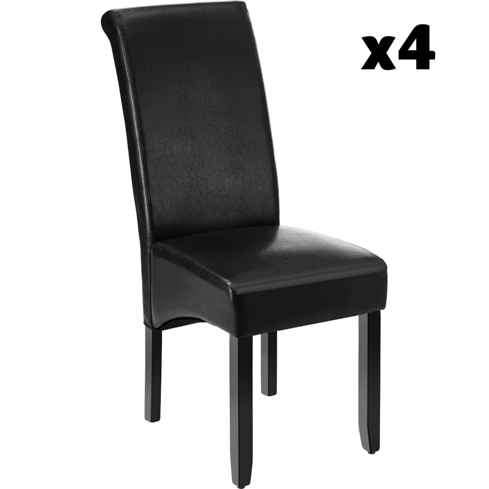 Ensemble 4 chaises de - cuir