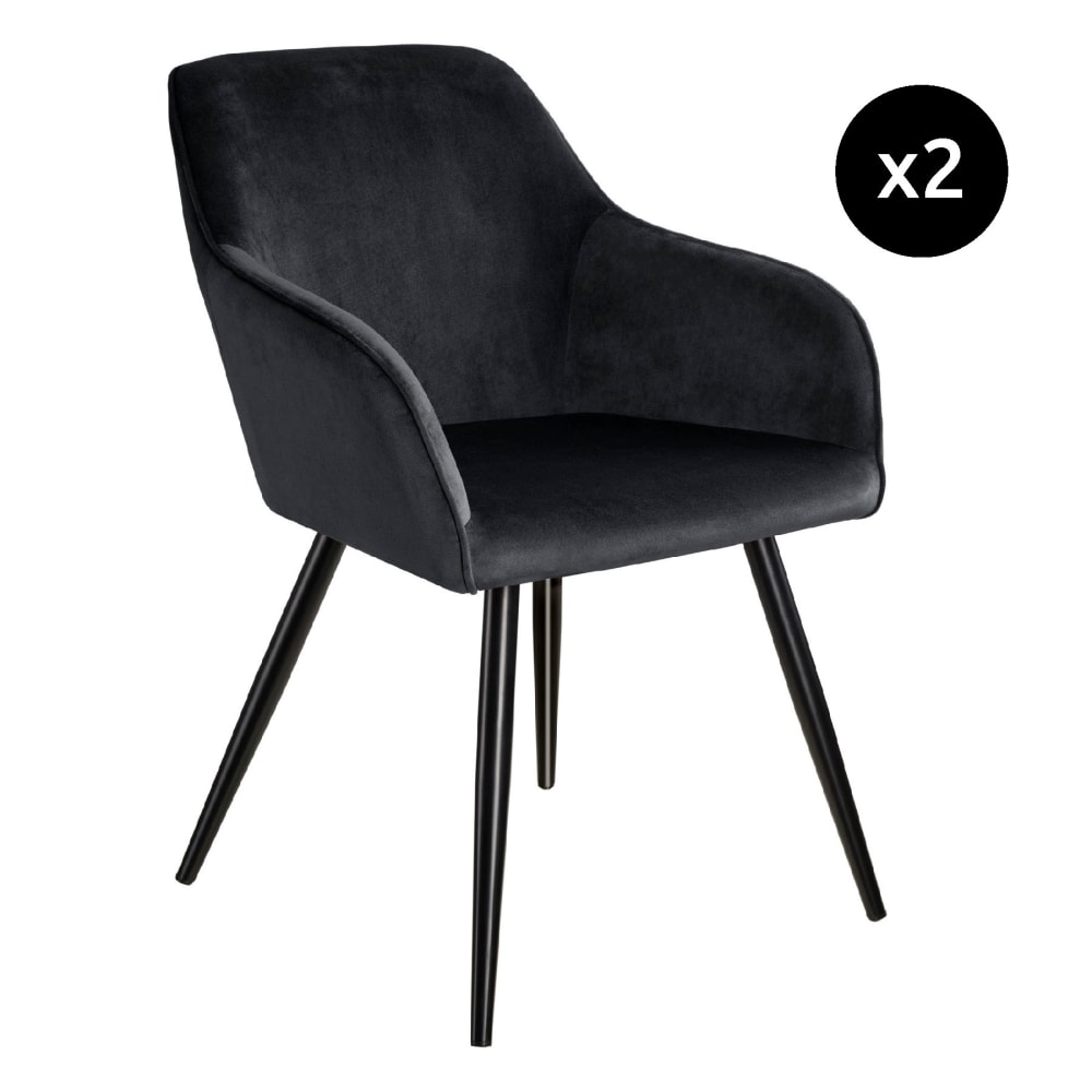 Ensemble de 2 chaises - cuir