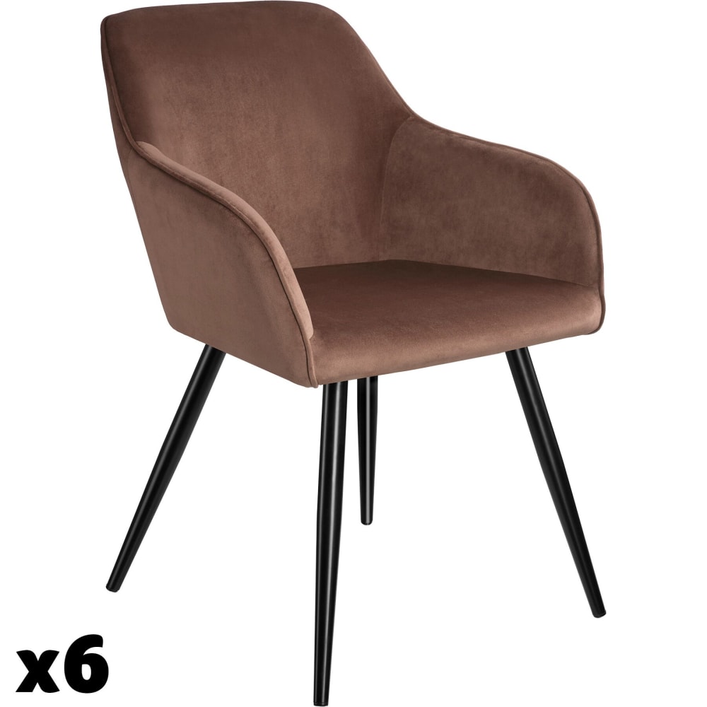 Lot 6 chaises effet velours