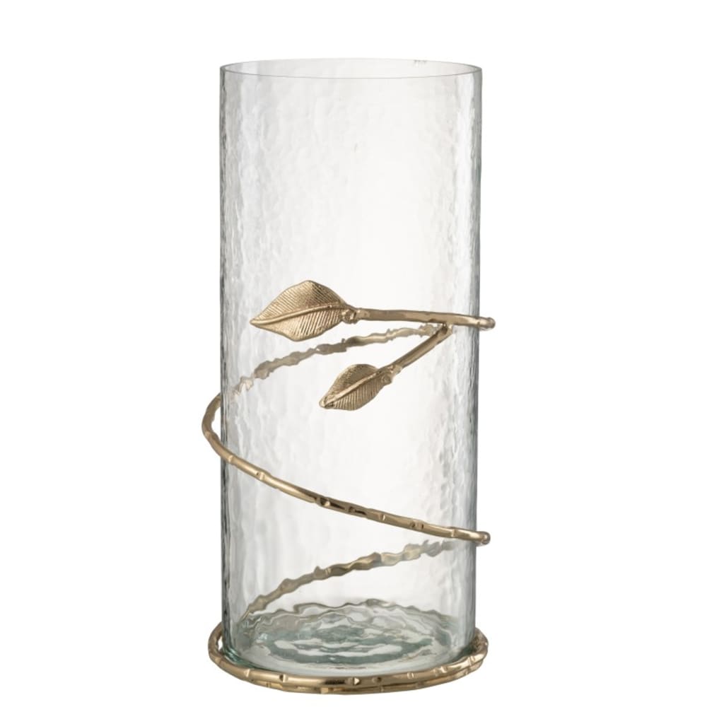 vase en verre transparent
