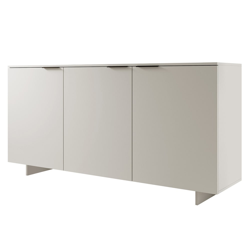 Buffet bas 3 portes 3 étagères L180cm beige