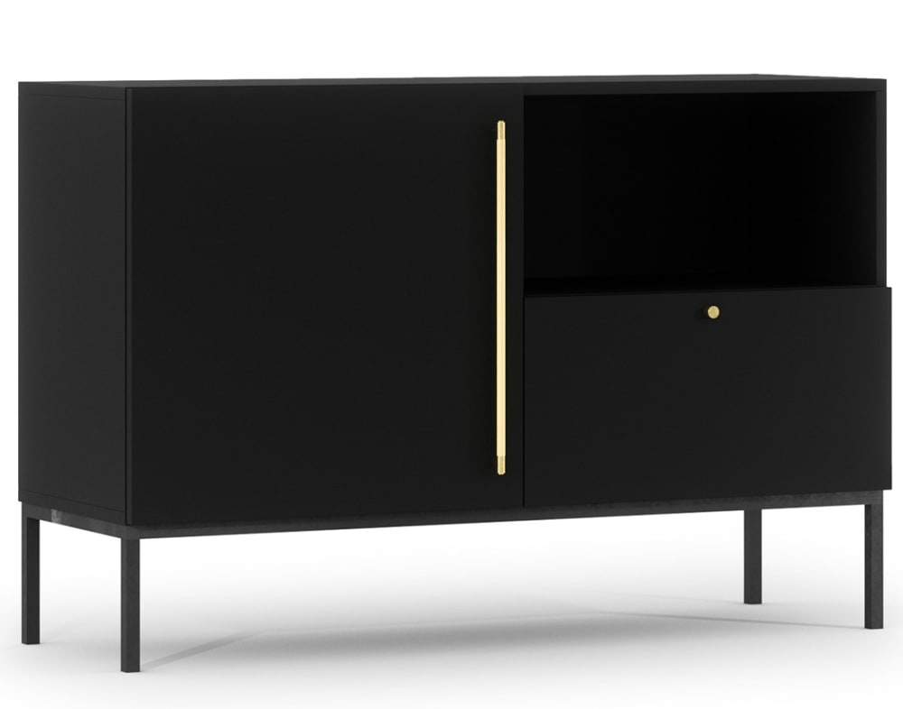 Buffet bas style contemporain L120cm noir