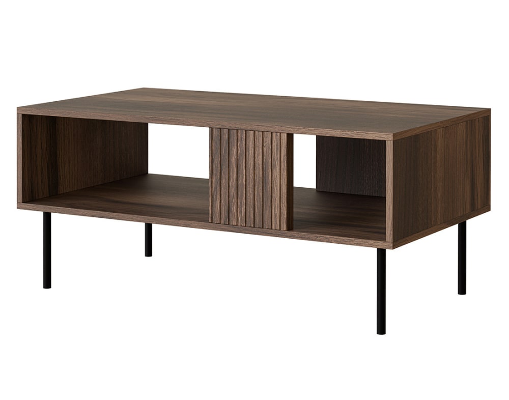 Table basse industrielle L100cm effet bois