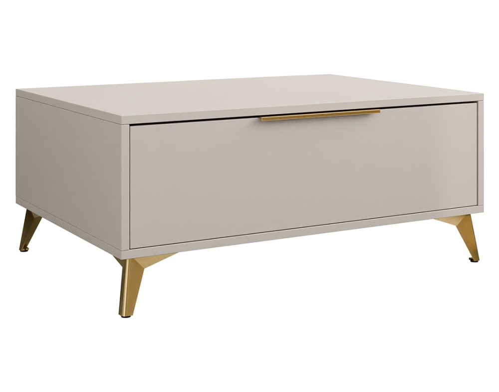 Table basse contemporaine 1 tiroir L104cm beige