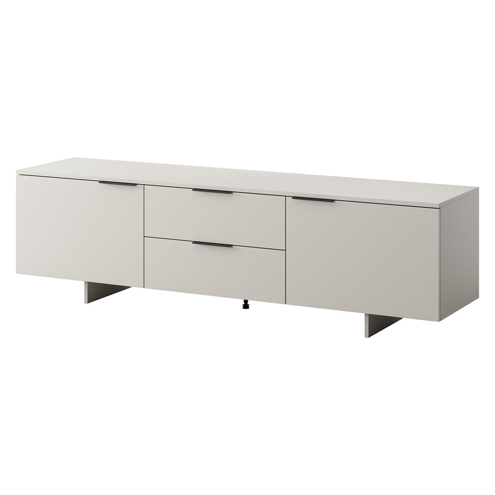 Meuble TV 2 portes 2 tiroirs 180cm beige