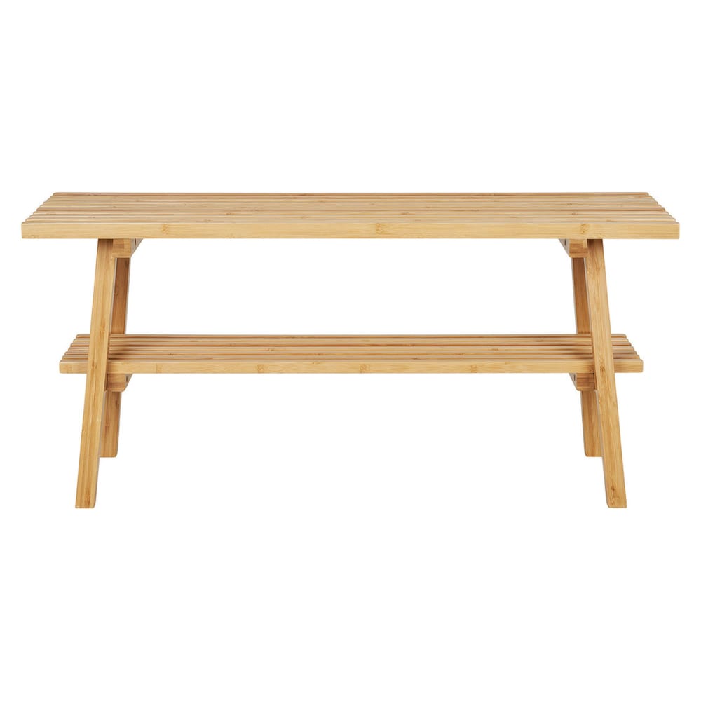 Banc en bambou avec rangement