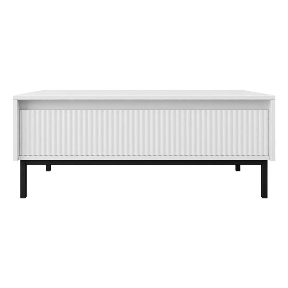 Table basse 1 tiroir L100cm blanc