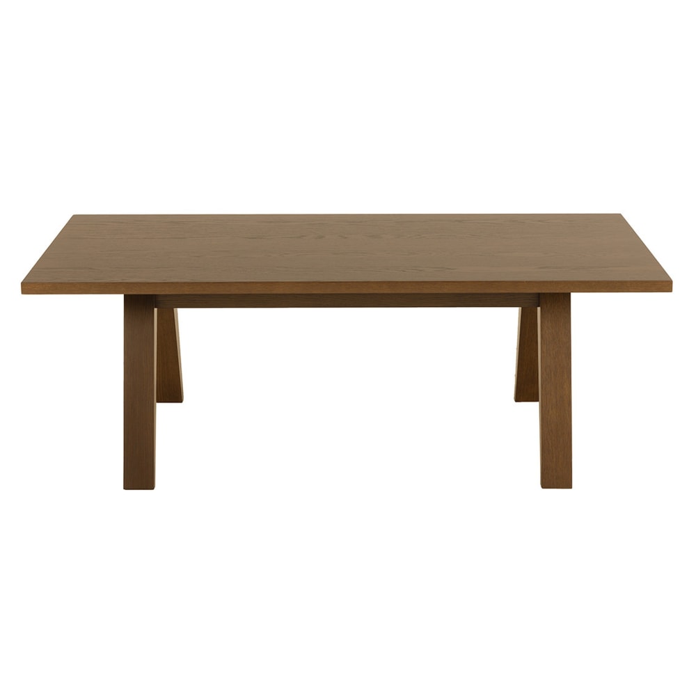 Table basse scandinave effet bois chêne foncé L130cm