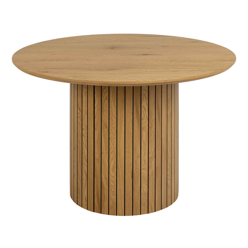 Table à manger ronde effet bois 4 personnes D120