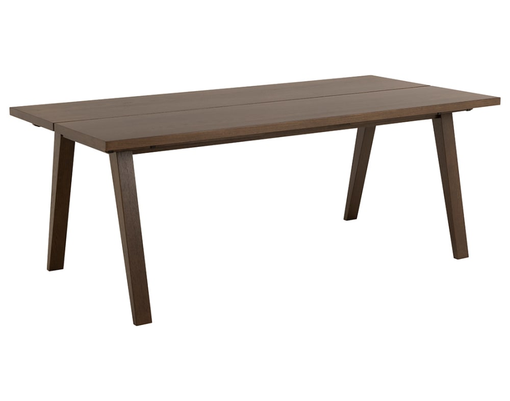 Table à manger effet chêne foncé 4/8 personnes L200cm