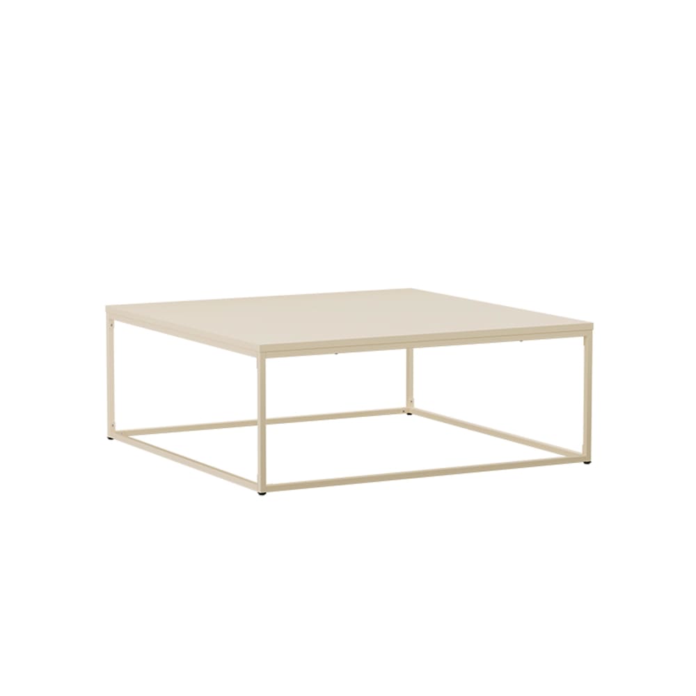 Table basse carrée moderne L90 cm écru