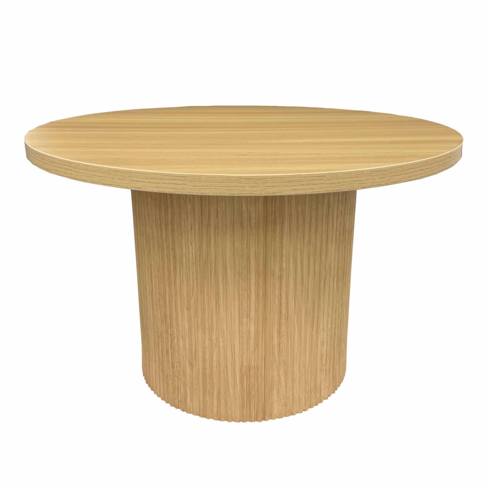 Table basse scandinave ronde 70 cm en bois clair