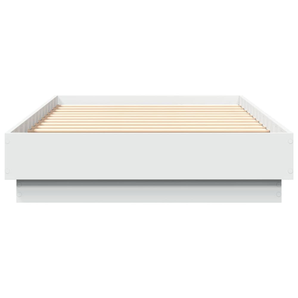 Lit simple à led sans matelas bois blanc 90x190 cm