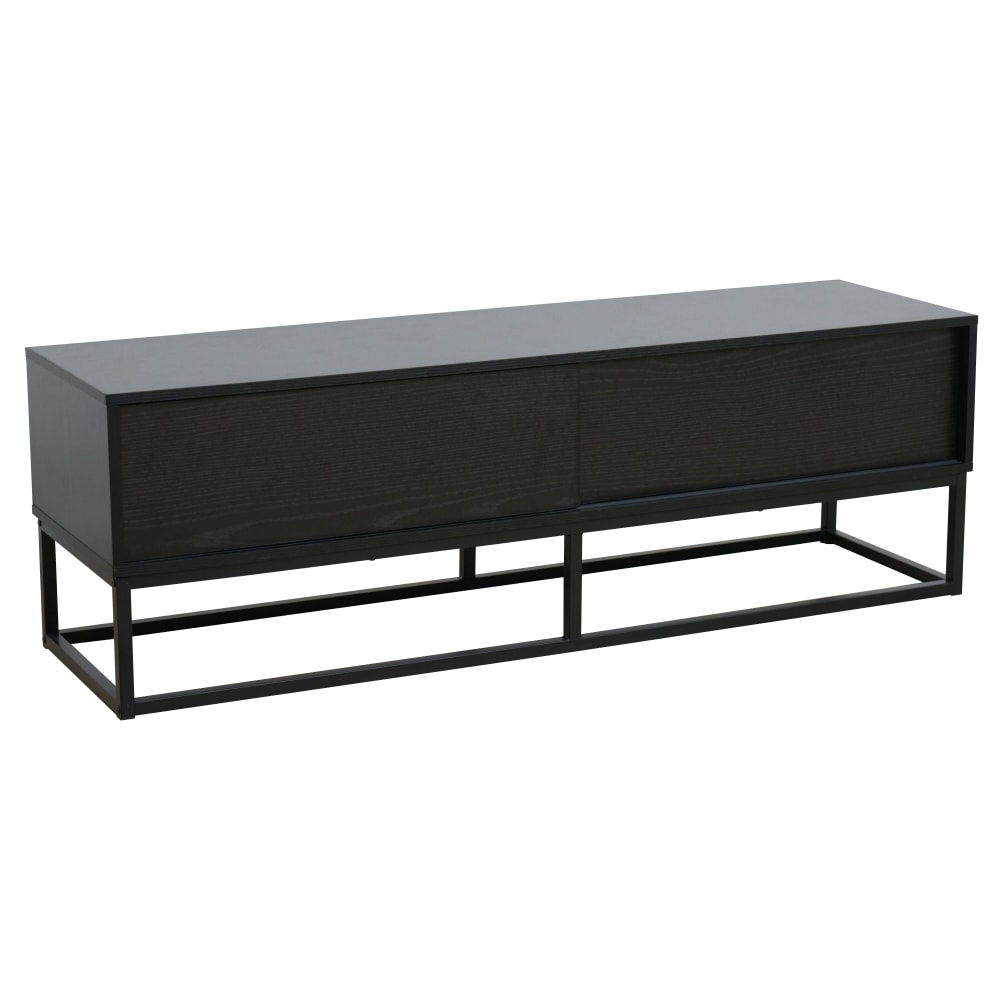 Oviala Rechteckiger TV-Schrank mit 2 Türen L140 cm schwarz style modern - Holz