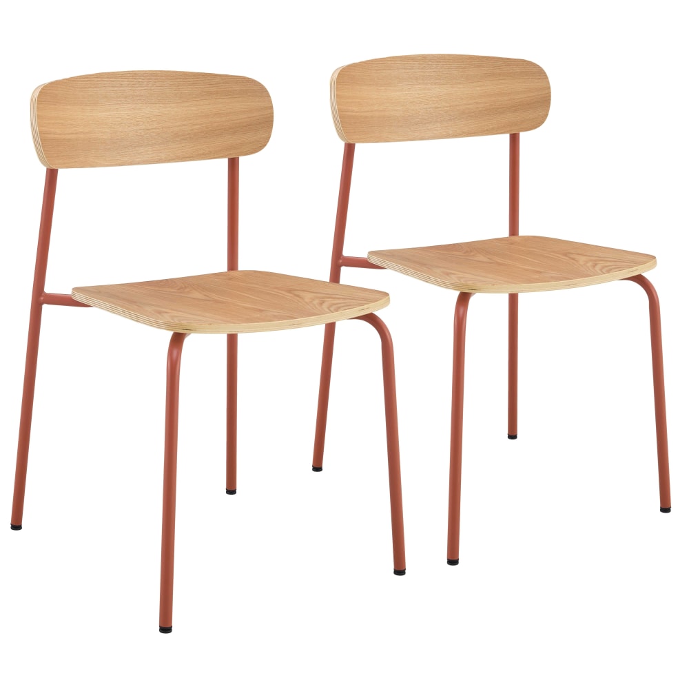 Lot de 2 chaises en bois