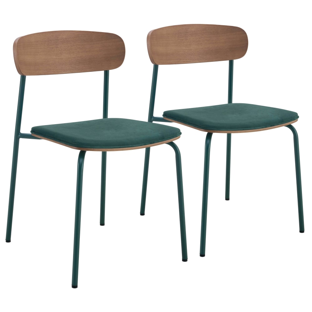 lot de 2 chaises empilables - vert
