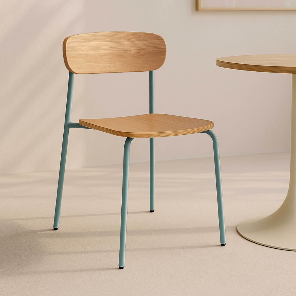 Set mit 2 Stühlen aus hellblauem Holz - Maisons Du Monde