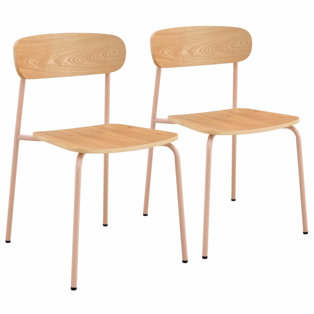 Lot de 2 chaises en bois